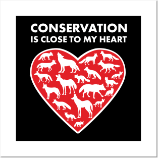 Canines Conservation Heart Posters and Art